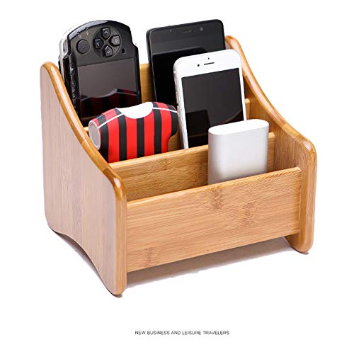 Holzsammlung Remote Control Holder Bamboo Coffee Table Desktop Storage Box 3 Compartments Perfect for Makeup, TV Remote, iPad, CD, Book and Other Small Items #1 2 Holzsammlung Remote Control Holder Bamboo Coffee Table Desktop Storage Box 3 Compartments Perfect for Makeup, TV Remote, iPad, CD, Book and Other Small Items #1 - Image 2
