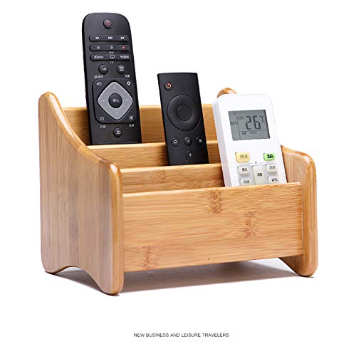 Holzsammlung Remote Control Holder Bamboo Coffee Table Desktop Storage Box 3 Compartments Perfect for Makeup, TV Remote, iPad, CD, Book and Other Small Items #1 3 Holzsammlung Remote Control Holder Bamboo Coffee Table Desktop Storage Box 3 Compartments Perfect for Makeup, TV Remote, iPad, CD, Book and Other Small Items #1 - Image 3