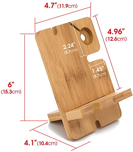 J JACKCUBE DESIGN Smartphone and Watch Stand Charging Dock Bamboo Station Wood Key Wallet Men accessories Holder: MK243A (brown) 7 J JACKCUBE DESIGN Smartphone and Watch Stand Charging Dock Bamboo Station Wood Key Wallet Men accessories Holder: MK243A (brown) - Image 7
