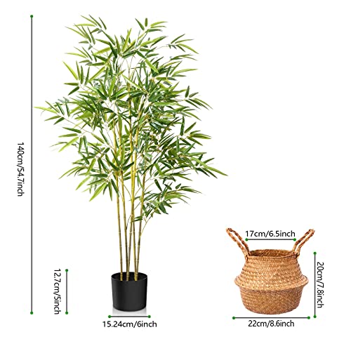 Kazeila 2 Pack Artificial Bamboo Plants Trees Outdoor 140cm Fake Plant Decorative Artificial Plants Indoor Outdoor Home Office Garden 6 Kazeila 2 Pack Artificial Bamboo Plants Trees Outdoor 140cm Fake Plant Decorative Artificial Plants Indoor Outdoor Home Office Garden - Image 6