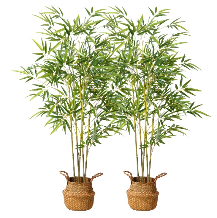 Kazeila 2 Pack Artificial Bamboo Plants Trees Outdoor 140cm Fake Plant Decorative Artificial Plants Indoor Outdoor Home Office Garden 1 Kazeila 2 Pack Artificial Bamboo Plants Trees Outdoor 140cm Fake Plant Decorative Artificial Plants Indoor Outdoor Home Office Garden