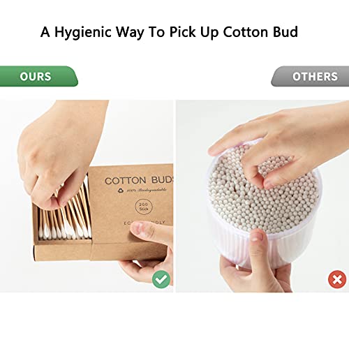 Kiemeu 400 Bamboo Cotton Buds Biodegradable Ear Buds Cotton For Cleaning Ear And Doing Makeup Q Tips Cotton Buds 2 Kiemeu 400 Bamboo Cotton Buds Biodegradable Ear Buds Cotton For Cleaning Ear And Doing Makeup Q Tips Cotton Buds - Image 2