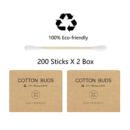 Kiemeu 400 Bamboo Cotton Buds Biodegradable Ear Buds Cotton For Cleaning Ear And Doing Makeup Q Tips Cotton Buds 3 Kiemeu 400 Bamboo Cotton Buds Biodegradable Ear Buds Cotton For Cleaning Ear And Doing Makeup Q Tips Cotton Buds - Image 3