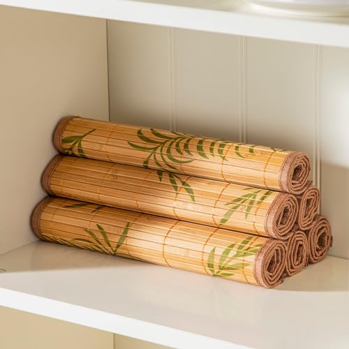 LOVECASA, Bamboo Placemat 6 Pcs, Washable Placemats, Non-Slip, Heat Resistant Table Mat 7 LOVECASA, Bamboo Placemat 6 Pcs, Washable Placemats, Non-Slip, Heat Resistant Table Mat - Image 7