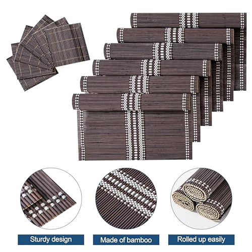 LOVECASA, Bamboo Placemat with Saucer, Washable Placemats, Non-Slip, Heat Resistant Table Mat 4 LOVECASA, Bamboo Placemat with Saucer, Washable Placemats, Non-Slip, Heat Resistant Table Mat - Image 4