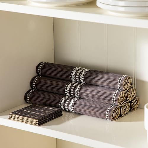 LOVECASA, Bamboo Placemat with Saucer, Washable Placemats, Non-Slip, Heat Resistant Table Mat 6 LOVECASA, Bamboo Placemat with Saucer, Washable Placemats, Non-Slip, Heat Resistant Table Mat - Image 6