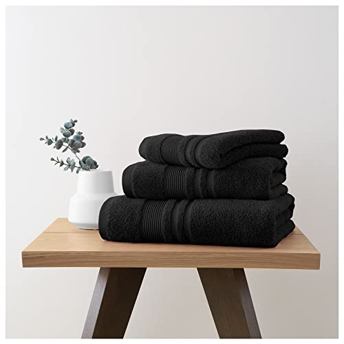 Lions Bamboo Towels - Premium Bath Sheets Set of 2 (90x140cm) - 60% Bamboo 40% Cotton, Extra Large Towels Bath Sheet, Highly Absorbent Quick Drying Soft Bathroom Towel, Black 7 Lions Bamboo Towels - Premium Bath Sheets Set of 2 (90x140cm) - 60% Bamboo 40% Cotton, Extra Large Towels Bath Sheet, Highly Absorbent Quick Drying Soft Bathroom Towel, Black - Image 7