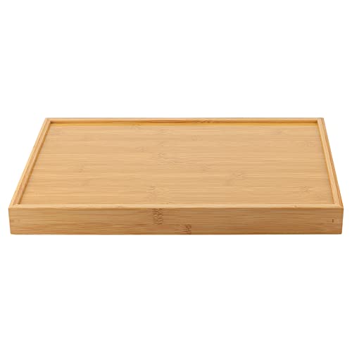 MANCHAP 2 Pack Bamboo Wooden Serving Platter Tray, 38 x 25 x 4cm Rectangular Large Wooden Butler Trays with Handles for Eating, Breakfast, Tea, Coffee 7 MANCHAP 2 Pack Bamboo Wooden Serving Platter Tray, 38 x 25 x 4cm Rectangular Large Wooden Butler Trays with Handles for Eating, Breakfast, Tea, Coffee - Image 7