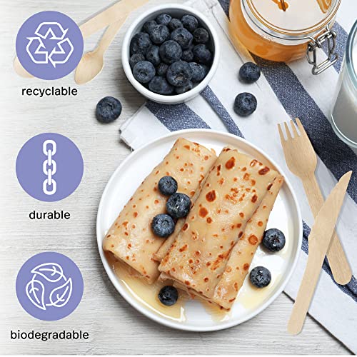 MATANA 200 Premium Wooden Cutlery Set (50 Forks, 50 Spoons, 50 Knives, 50 Teaspoons) – 16 cm Birch Wood, Smooth & Splinter-Free, Plastic-Free Party Cutlery for BBQs, Picnics & Catering 5 MATANA 200 Premium Wooden Cutlery Set (50 Forks, 50 Spoons, 50 Knives, 50 Teaspoons) – 16 cm Birch Wood, Smooth & Splinter-Free, Plastic-Free Party Cutlery for BBQs, Picnics & Catering - Image 5