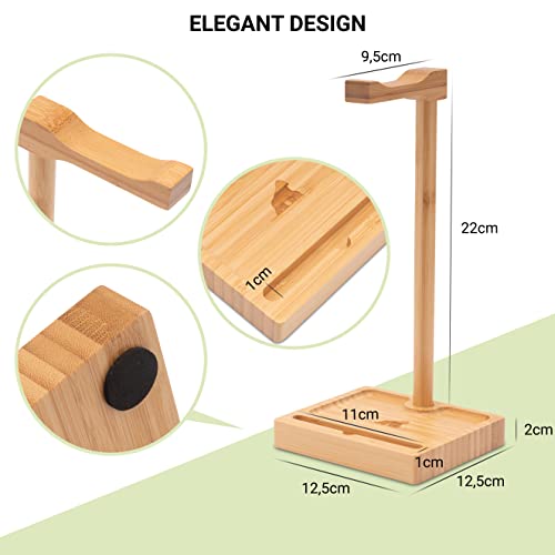 MY FAT GORILLA Bamboo Headphone Stand (Bamboo) 5 MY FAT GORILLA Bamboo Headphone Stand (Bamboo) - Image 5