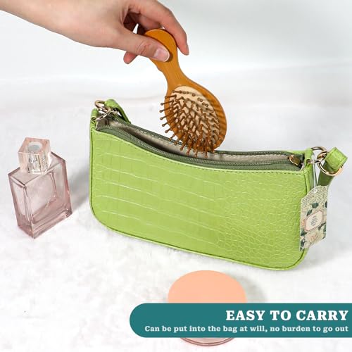 Mini Bamboo Brush for Hair Growth, Natural Wooden Scalp Brush Small Hair Scalp Massager Detangling Hairbrush for Women with Handle Design and Anti-Static Round Wood Pins 3 Mini Bamboo Brush for Hair Growth, Natural Wooden Scalp Brush Small Hair Scalp Massager Detangling Hairbrush for Women with Handle Design and Anti-Static Round Wood Pins - Image 3