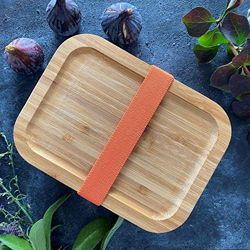 Moonmoon Stainless Steel Lunch Box with Bamboo Lid | Eco Friendly Metal Lunch Box | Sandwich tin for Adults | 1200ml 4 Moonmoon Stainless Steel Lunch Box with Bamboo Lid | Eco Friendly Metal Lunch Box | Sandwich tin for Adults | 1200ml - Image 4
