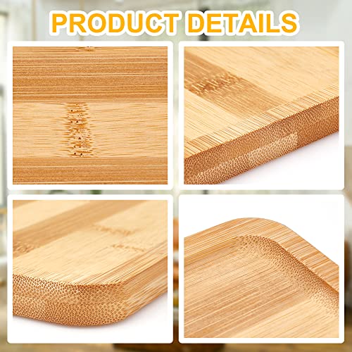 NBEADS Bamboo Serving Tray, 25x14cm Portable Rectangle Wooden Board, Jewelry Display, Vanity Flat Platter for Kitchen, Home, Bathroom, Dining, Snack, Inner Size: 23x12cm 5 NBEADS Bamboo Serving Tray, 25x14cm Portable Rectangle Wooden Board, Jewelry Display, Vanity Flat Platter for Kitchen, Home, Bathroom, Dining, Snack, Inner Size: 23x12cm - Image 5