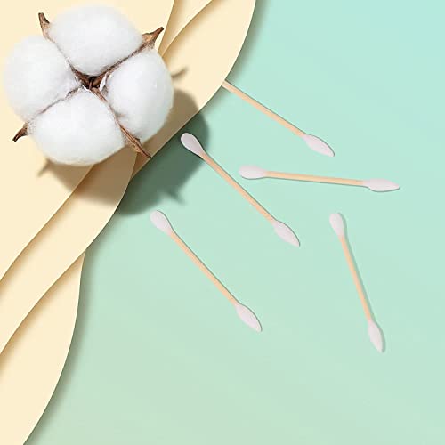 Natural Bamboo Cotton Swabs, Eco-Friendly & Biodegradable – Comfortable and Soft,Two different Tip Buds –Bamboo Cotton Swabs for Ears Cleaning and Makeup- Zero Plastic (1 Pack of 400,4 colors) 4 Natural Bamboo Cotton Swabs, Eco-Friendly & Biodegradable – Comfortable and Soft,Two different Tip Buds –Bamboo Cotton Swabs for Ears Cleaning and Makeup- Zero Plastic (1 Pack of 400,4 colors) - Image 4