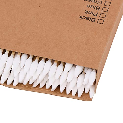 Natural Bamboo Cotton Swabs, Eco-Friendly & Biodegradable – Comfortable and Soft,Two different Tip Buds –Bamboo Cotton Swabs for Ears Cleaning and Makeup- Zero Plastic (1 Pack of 400,4 colors) 6 Natural Bamboo Cotton Swabs, Eco-Friendly & Biodegradable – Comfortable and Soft,Two different Tip Buds –Bamboo Cotton Swabs for Ears Cleaning and Makeup- Zero Plastic (1 Pack of 400,4 colors) - Image 6