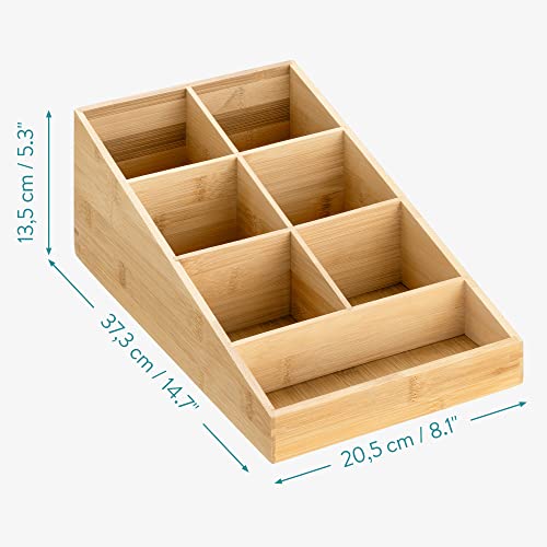 Navaris Coffee Station Organiser - 7 Compartment Organiser for Sugar, Creamer, Tea Supplies - Office and Kitchen Countertop Organisation 4 Navaris Coffee Station Organiser - 7 Compartment Organiser for Sugar, Creamer, Tea Supplies - Office and Kitchen Countertop Organisation - Image 4
