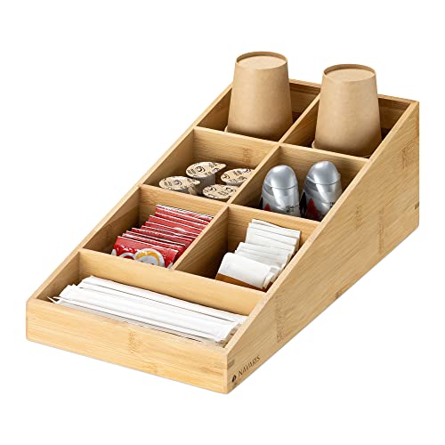Navaris Coffee Station Organiser - 7 Compartment Organiser for Sugar, Creamer, Tea Supplies - Office and Kitchen Countertop Organisation 5 Navaris Coffee Station Organiser - 7 Compartment Organiser for Sugar, Creamer, Tea Supplies - Office and Kitchen Countertop Organisation - Image 5