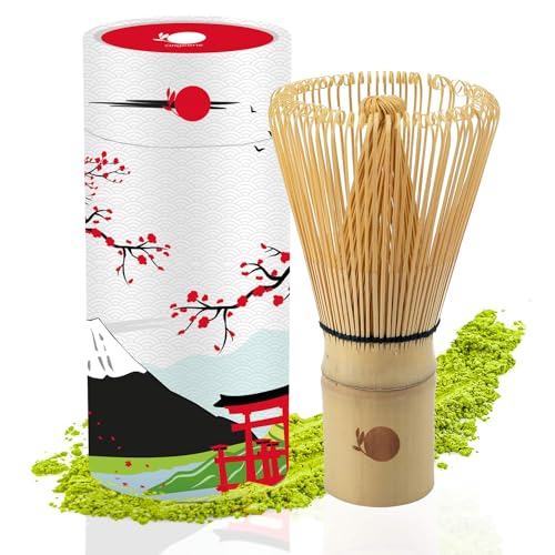 ORIGEENS Bamboo Matcha Whisk with 100 PRONGS - Traditional Chasen Bamboo Whisk Set for Traditional Japanese Tea Ceremonies 2 ORIGEENS Bamboo Matcha Whisk with 100 PRONGS - Traditional Chasen Bamboo Whisk Set for Traditional Japanese Tea Ceremonies - Image 2