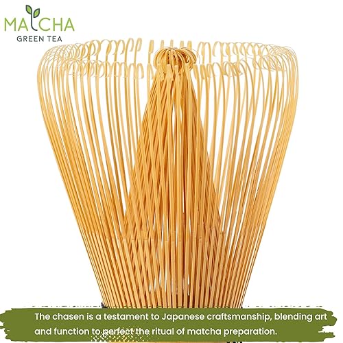 Matcha Whisk Bamboo - 100 Prong Chasen Traditional Japanese Bamboo Whisk for Matcha Green Tea Powder 2 Matcha Whisk Bamboo - 100 Prong Chasen Traditional Japanese Bamboo Whisk for Matcha Green Tea Powder - Image 2