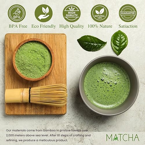 Matcha Whisk Bamboo - 100 Prong Chasen Traditional Japanese Bamboo Whisk for Matcha Green Tea Powder 3 Matcha Whisk Bamboo - 100 Prong Chasen Traditional Japanese Bamboo Whisk for Matcha Green Tea Powder - Image 3
