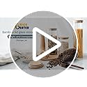 PRICE BEATER Set of 3 Glass Jars Containers, 900 ML Airtight Food Storage Jars with Bamboo Lid, 3 Piece Canister Set Storing Cereal, Pasta, Tea Coffee Sugar, Dishwasher Safe (900 ML - 3 PC) 1 PRICE BEATER Set of 3 Glass Jars Containers, 900 ML Airtight Food Storage Jars with Bamboo Lid, 3 Piece Canister Set Storing Cereal, Pasta, Tea Coffee Sugar, Dishwasher Safe (900 ML - 3 PC)