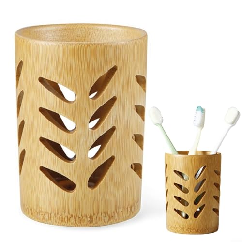 CWOQOCW Premium Bamboo Tube Toothbrush Cup Drainage Toothpaste Holder Seafood Decoration, (1181159865) 2 CWOQOCW Premium Bamboo Tube Toothbrush Cup Drainage Toothpaste Holder Seafood Decoration, (1181159865) - Image 2