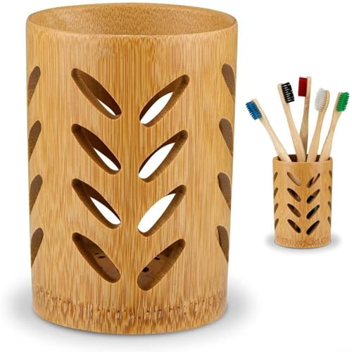 CWOQOCW Premium Bamboo Tube Toothbrush Cup Drainage Toothpaste Holder Seafood Decoration, (1181159865) 5 CWOQOCW Premium Bamboo Tube Toothbrush Cup Drainage Toothpaste Holder Seafood Decoration, (1181159865) - Image 5