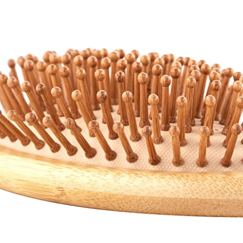 Bamboo Hair Brush by Regrowz – Detangles & Eliminates Knots – Wooden Brush for Thick & Thin Hair – Anti-Breakage with Round Natural Bristles - Versatile & Durable - Wooden Hair Brush For Women & Men 3 Bamboo Hair Brush by Regrowz – Detangles & Eliminates Knots – Wooden Brush for Thick & Thin Hair – Anti-Breakage with Round Natural Bristles - Versatile & Durable - Wooden Hair Brush For Women & Men - Image 3