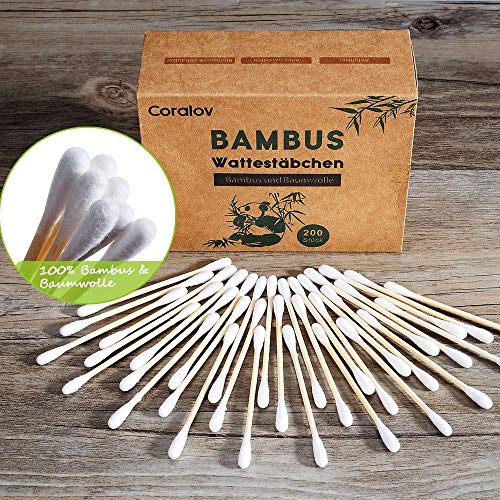 Ruboka Bamboo Cotton Buds | Pack of 5 (1000 Pieces) | 100% Cotton Double Ear Swabs | Sustainable & Eco Friendly | Plastic Free Environmentally Clean Packaging 2 Ruboka Bamboo Cotton Buds | Pack of 5 (1000 Pieces) | 100% Cotton Double Ear Swabs | Sustainable & Eco Friendly | Plastic Free Environmentally Clean Packaging - Image 2