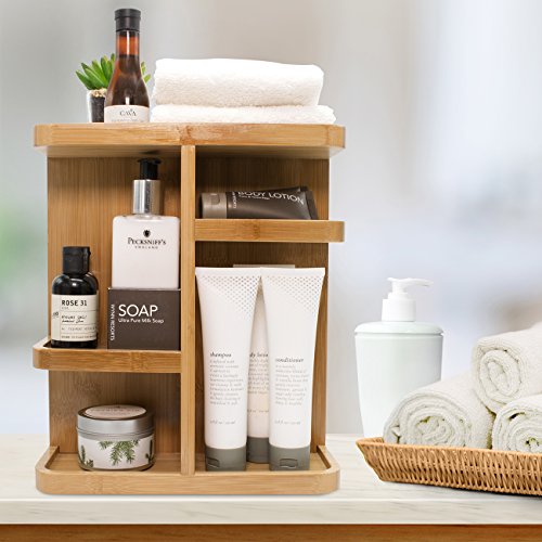 Sorbus 360° Makeup Organizer - Bamboo Wood Make Up Storage Carousel for Cosmetics, Skin Care Rotating Makeup Organizer for Vanity, Bathroom Storage 7 Sorbus 360° Makeup Organizer - Bamboo Wood Make Up Storage Carousel for Cosmetics, Skin Care Rotating Makeup Organizer for Vanity, Bathroom Storage - Image 7