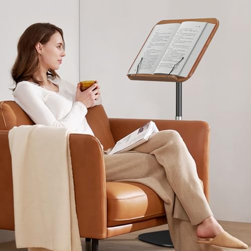 Music Stand Height Adjustable Wooden Book Reading Stand Holder Foldable Laptop Stand for Kitchen, Bed Typing Hands-Free Page Holder and Organizer Portable Desk for books, Music and Recipes 3 Music Stand Height Adjustable Wooden Book Reading Stand Holder Foldable Laptop Stand for Kitchen, Bed Typing Hands-Free Page Holder and Organizer Portable Desk for books, Music and Recipes - Image 3