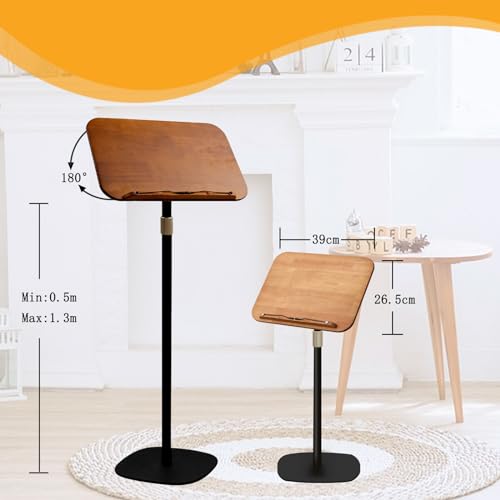 Music Stand Height Adjustable Wooden Book Reading Stand Holder Foldable Laptop Stand for Kitchen, Bed Typing Hands-Free Page Holder and Organizer Portable Desk for books, Music and Recipes 7 Music Stand Height Adjustable Wooden Book Reading Stand Holder Foldable Laptop Stand for Kitchen, Bed Typing Hands-Free Page Holder and Organizer Portable Desk for books, Music and Recipes - Image 7