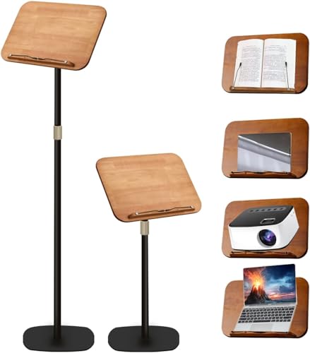Music Stand Height Adjustable Wooden Book Reading Stand Holder Foldable Laptop Stand for Kitchen, Bed Typing Hands-Free Page Holder and Organizer Portable Desk for books, Music and Recipes 1 Music Stand Height Adjustable Wooden Book Reading Stand Holder Foldable Laptop Stand for Kitchen, Bed Typing Hands-Free Page Holder and Organizer Portable Desk for books, Music and Recipes