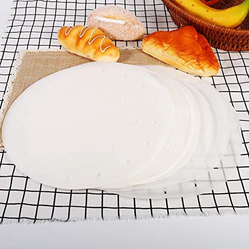 Steamer Paper,50Pcs 10/8/6 inch Bamboo Steamer Dim Sum Paper Round Non Stick Under Steamer Mat Liners for Bamboo Steamer Air Fryer Steaming Basket Kitchen(10inch) 2 Steamer Paper,50Pcs 10/8/6 inch Bamboo Steamer Dim Sum Paper Round Non Stick Under Steamer Mat Liners for Bamboo Steamer Air Fryer Steaming Basket Kitchen(10inch) - Image 2