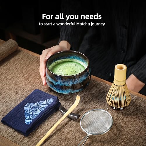 TEANAGOO Matcha Whisk, 7 Pcs Matcha Set with Holder/Scoop/Sifter, Matcha Kit for Ceremony, Matcha Tea Set for Making Breakfast/Latte, Matcha Whisk Set and Ceramic Bowl, Gift for Friend/Family 6 TEANAGOO Matcha Whisk, 7 Pcs Matcha Set with Holder/Scoop/Sifter, Matcha Kit for Ceremony, Matcha Tea Set for Making Breakfast/Latte, Matcha Whisk Set and Ceramic Bowl, Gift for Friend/Family - Image 6