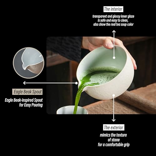 TEANAGOO Matcha Whisk,9 Pcs Ceramic Matcha Set,Matcha Kit for Ceremony,Matcha Tea Set for Making Breakfast/Matcha Latte,Matcha Whisk and Bowl Set with 2 Matcha Cups(7.2oz),Gift for Matcha Lover 3 TEANAGOO Matcha Whisk,9 Pcs Ceramic Matcha Set,Matcha Kit for Ceremony,Matcha Tea Set for Making Breakfast/Matcha Latte,Matcha Whisk and Bowl Set with 2 Matcha Cups(7.2oz),Gift for Matcha Lover - Image 3