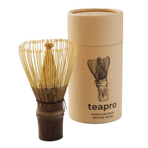 teapro Purple Bamboo Japanese Handmade Matcha Whisk (Chasen), Premium Authentic 100 Prong Whisk for Traditional Japanese Tea Ceremony | Matcha Powder Brush Tool 2 teapro Purple Bamboo Japanese Handmade Matcha Whisk (Chasen), Premium Authentic 100 Prong Whisk for Traditional Japanese Tea Ceremony | Matcha Powder Brush Tool - Image 2