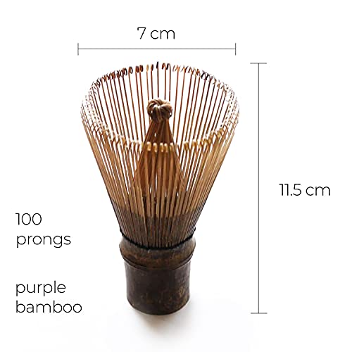 teapro Purple Bamboo Japanese Handmade Matcha Whisk (Chasen), Premium Authentic 100 Prong Whisk for Traditional Japanese Tea Ceremony | Matcha Powder Brush Tool 5 teapro Purple Bamboo Japanese Handmade Matcha Whisk (Chasen), Premium Authentic 100 Prong Whisk for Traditional Japanese Tea Ceremony | Matcha Powder Brush Tool - Image 5