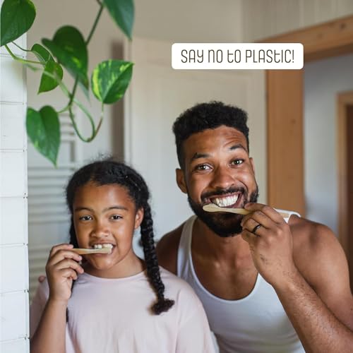 The Clean Toothbrush | Eco-Friendly and Socially Responsible Manual Toothbrush | Pack of 2 | Made from 100% Biodegradable, Sustainably Grown Moso Bamboo 6 The Clean Toothbrush | Eco-Friendly and Socially Responsible Manual Toothbrush | Pack of 2 | Made from 100% Biodegradable, Sustainably Grown Moso Bamboo - Image 6