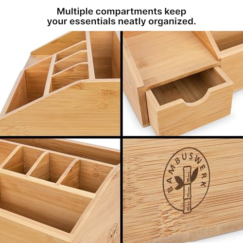 Thingles Bamboo Desk Organiser | Stationary Holder, Pen Storage | Pencil Holder for Office | Wooden Craft Tray 6 Thingles Bamboo Desk Organiser | Stationary Holder, Pen Storage | Pencil Holder for Office | Wooden Craft Tray - Image 6