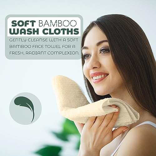 Towelogy Luxury Bamboo Bath Towels Set Of 4-2 Face Towels 30x30cm, 1 Hand Towel 50x80cm & 1 Extra Large Bath Towel 90x140cm | Rapid Drying Experience Every Day (Ivory, 4) 5 Towelogy Luxury Bamboo Bath Towels Set Of 4-2 Face Towels 30x30cm, 1 Hand Towel 50x80cm & 1 Extra Large Bath Towel 90x140cm | Rapid Drying Experience Every Day (Ivory, 4) - Image 5