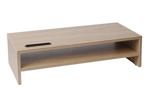 Ttap Oak Wood Two Shelf Laptop Stand/TV Desk Stand/PC Monitor Riser/Desk Organiser with Smart Phone Holder / 54cm L x 24.5cm D x 14.4cm H 3 Ttap Oak Wood Two Shelf Laptop Stand/TV Desk Stand/PC Monitor Riser/Desk Organiser with Smart Phone Holder / 54cm L x 24.5cm D x 14.4cm H - Image 3