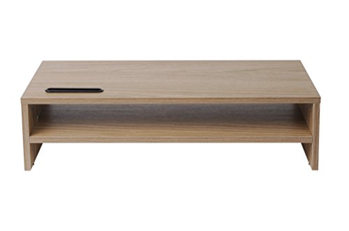 Ttap Oak Wood Two Shelf Laptop Stand/TV Desk Stand/PC Monitor Riser/Desk Organiser with Smart Phone Holder / 54cm L x 24.5cm D x 14.4cm H 4 Ttap Oak Wood Two Shelf Laptop Stand/TV Desk Stand/PC Monitor Riser/Desk Organiser with Smart Phone Holder / 54cm L x 24.5cm D x 14.4cm H - Image 4