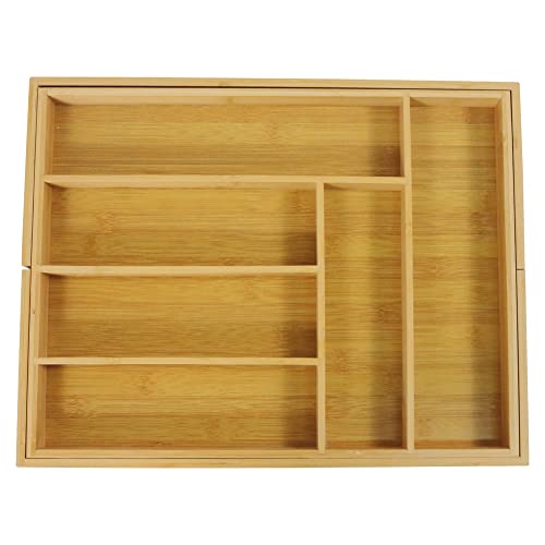 WKWKER Bamboo Cutlery Tray Expandable Cutlery Drawer Organiser Kitchen Drawer Organiser For Silverware, Utensil, Knives Utensil Holder For Office Supplies, Bedroom, Accessories(Natural Color) 1 WKWKER Bamboo Cutlery Tray Expandable Cutlery Drawer Organiser Kitchen Drawer Organiser For Silverware, Utensil, Knives Utensil Holder For Office Supplies, Bedroom, Accessories(Natural Color)