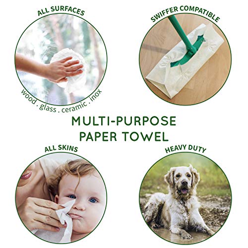 Reusable Paper Towel | Bamboo Eco Kitchen Roll | Multipurpose Eco Cleaning | Strong, Thick and Absorbent | Eco Cloth | Eco Friendly Gifts | Soft on Skin | Quick Dry | 20 Eco Wipes | Bambaw 2 Reusable Paper Towel | Bamboo Eco Kitchen Roll | Multipurpose Eco Cleaning | Strong, Thick and Absorbent | Eco Cloth | Eco Friendly Gifts | Soft on Skin | Quick Dry | 20 Eco Wipes | Bambaw - Image 2