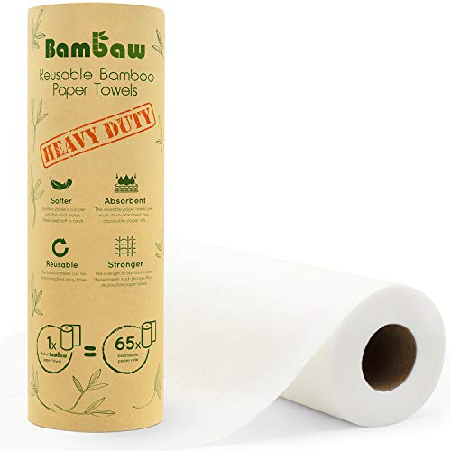Reusable Paper Towel | Bamboo Eco Kitchen Roll | Multipurpose Eco Cleaning | Strong, Thick and Absorbent | Eco Cloth | Eco Friendly Gifts | Soft on Skin | Quick Dry | 20 Eco Wipes | Bambaw 1 Reusable Paper Towel | Bamboo Eco Kitchen Roll | Multipurpose Eco Cleaning | Strong, Thick and Absorbent | Eco Cloth | Eco Friendly Gifts | Soft on Skin | Quick Dry | 20 Eco Wipes | Bambaw