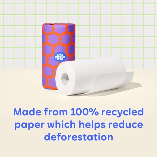Who Gives A Crap - 100% Recycled 2 Ply Kitchen Roll (6 x Kitchen Rolls) - FSC Certified 4 Who Gives A Crap - 100% Recycled 2 Ply Kitchen Roll (6 x Kitchen Rolls) - FSC Certified - Image 4