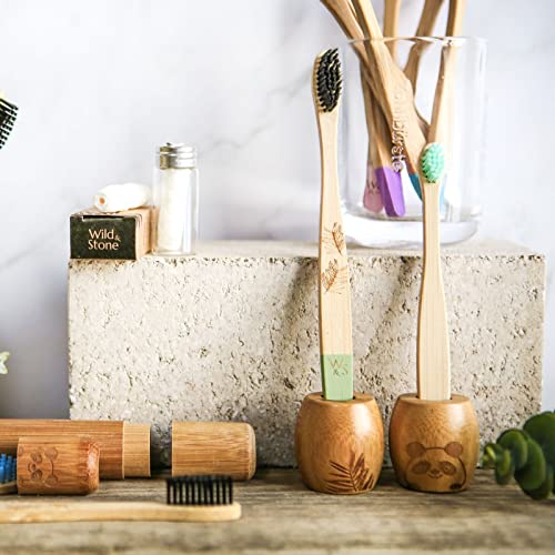 Wild & Stone | Bamboo Toothbrush Holder | Sustainably Made Toothbrush Stand | Eco-Friendly & Biodegradable | Child 7 Wild & Stone | Bamboo Toothbrush Holder | Sustainably Made Toothbrush Stand | Eco-Friendly & Biodegradable | Child - Image 7