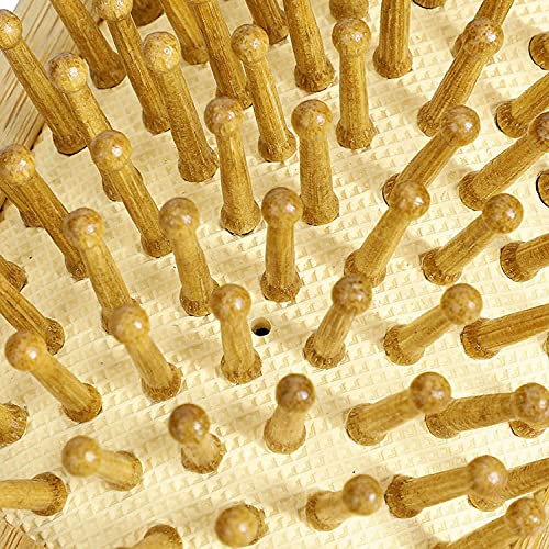 Wooden Hair Brush 2 Pack, Natural Bamboo Hair Combs set, Bristle Detangling Hairbrush for Women, Men Reduce Frizz, Massage Scalp for Straight Curly Wavy Dry Wet Thick or Fine Hair 4 Wooden Hair Brush 2 Pack, Natural Bamboo Hair Combs set, Bristle Detangling Hairbrush for Women, Men Reduce Frizz, Massage Scalp for Straight Curly Wavy Dry Wet Thick or Fine Hair - Image 4