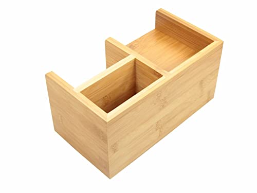 Woodquail Desk Organiser with Drawer, Pen Holder, Desk Tidy of 4 Compartments, Made of Natural Bamboo 3 Woodquail Desk Organiser with Drawer, Pen Holder, Desk Tidy of 4 Compartments, Made of Natural Bamboo - Image 3